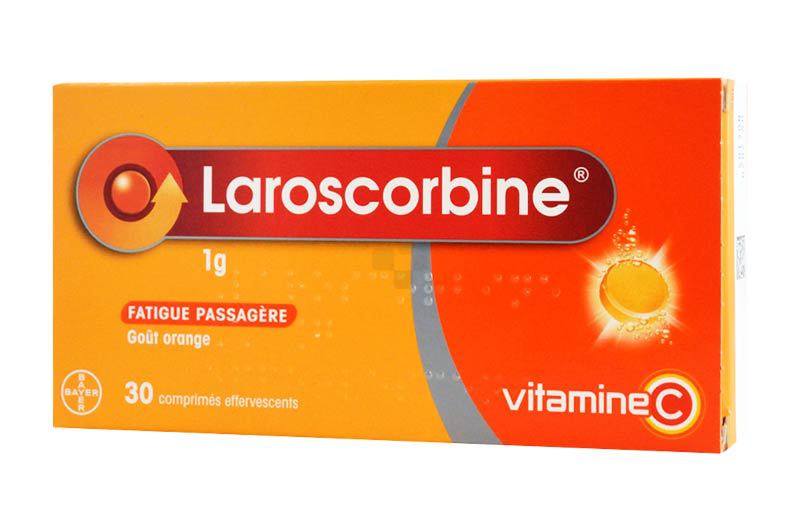 Vitamin C effervescent 1000 mg 30 units - temporary fatigue - Laroscorbine